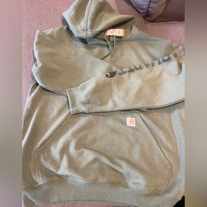 Men’s Carhartt sweatshirt size large loose fit mid weight Graphic green NEW